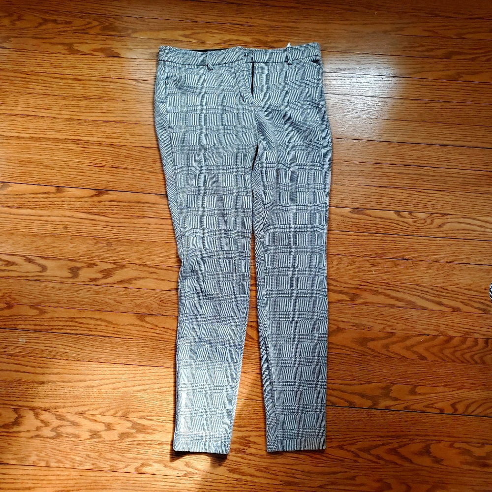 Mid-rise checkered work pant